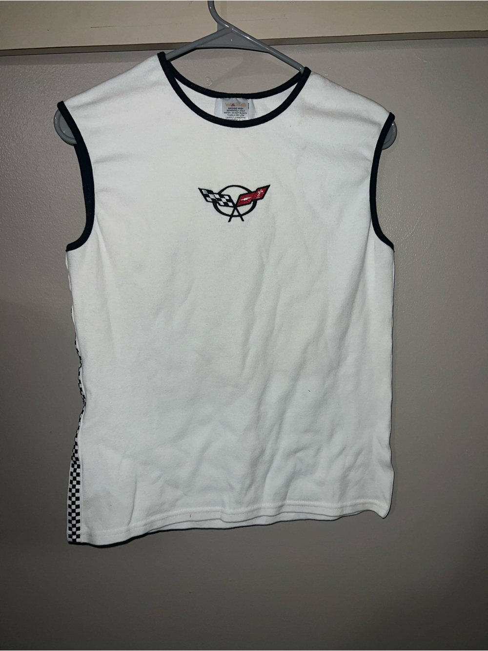 White Sleeveless Racing Top- Pace Racewear